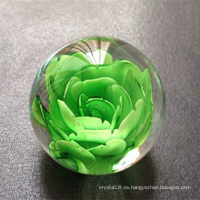 Bola de cristal de moda con flor láser 3D